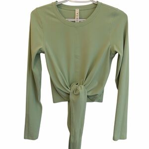 Lululemon Sage Long Sleeve Knot Front Top size 6